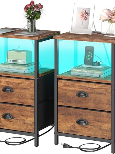 Sthmec™ LED Nightstand Set of 2