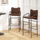 LuvoBarâ„¢ Industrial PU Leather Bar Stools