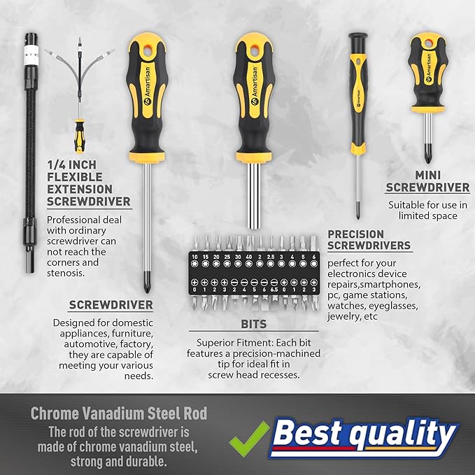 TorqueMaster™ 43-in-1 Magnetic Screwdriver Set - Image 3